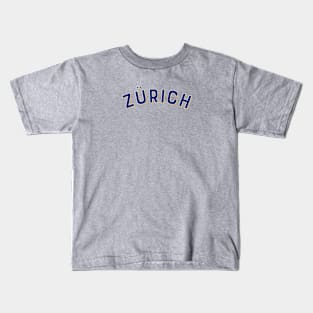 Zürich Switzerland Vintage Arched Type Kids T-Shirt